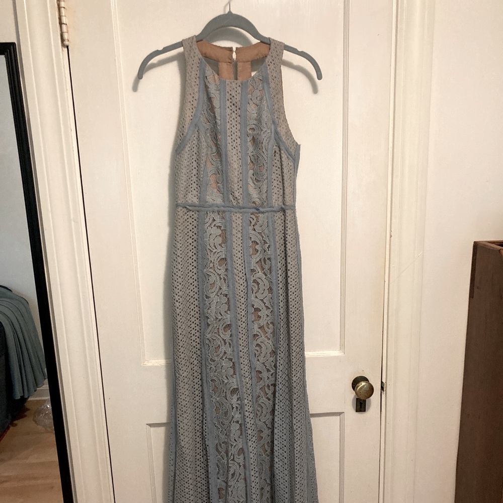 BCBG MAXAZRIA Gown Blue Lace Size 0